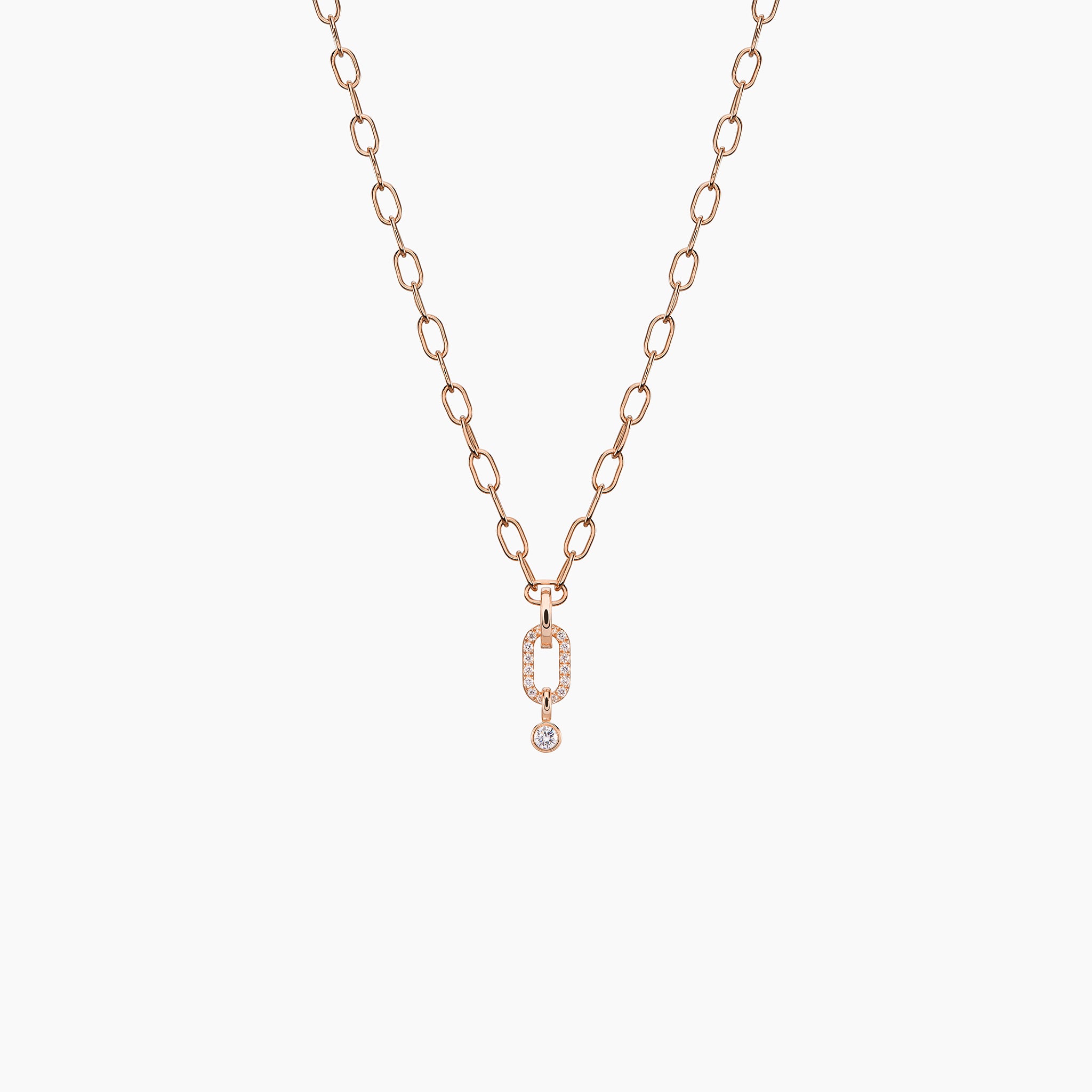 Convertible Horsebit Hoop link Pendant displayed on an off white background