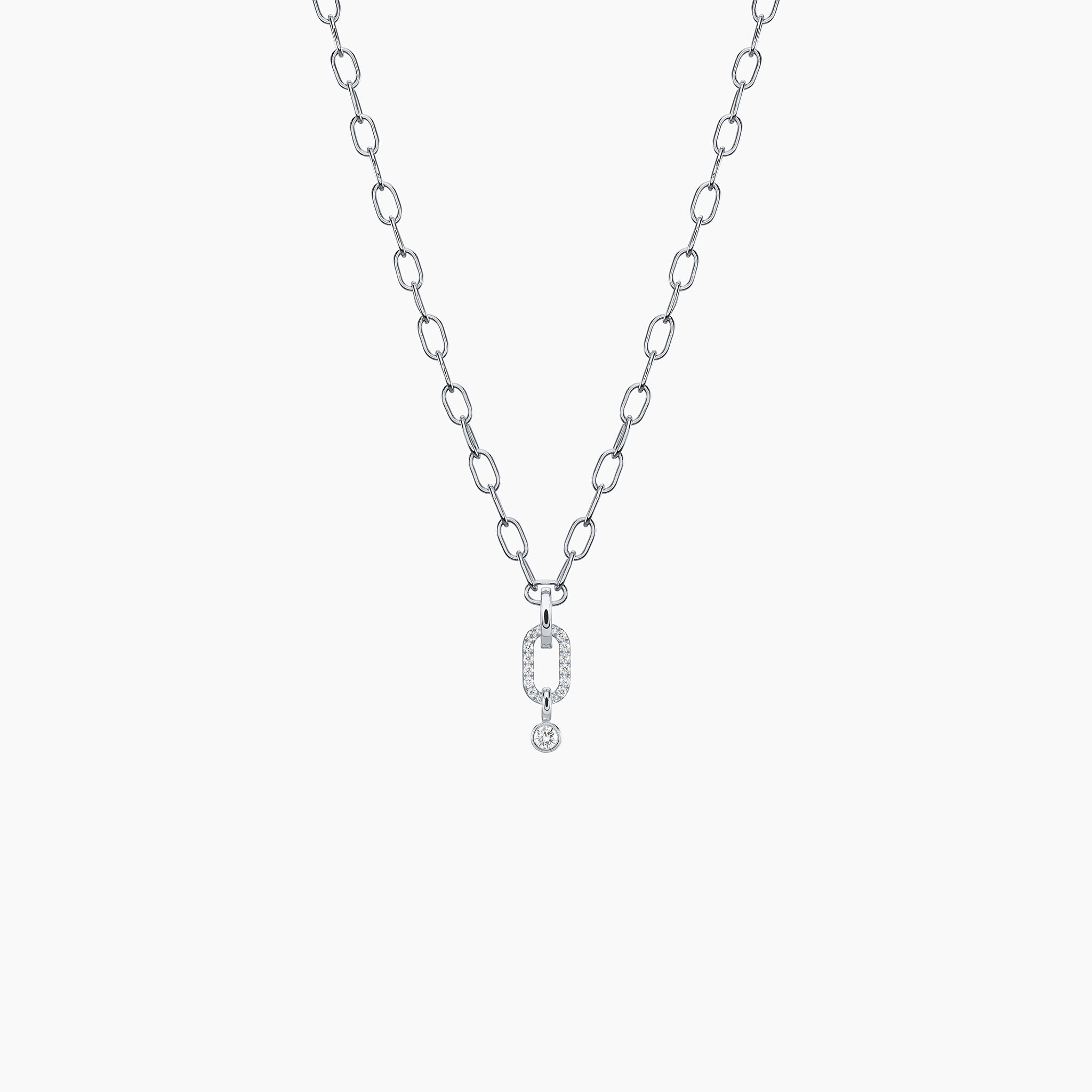 Convertible Horsebit Hoop Earrings displayed as pendant against off white background