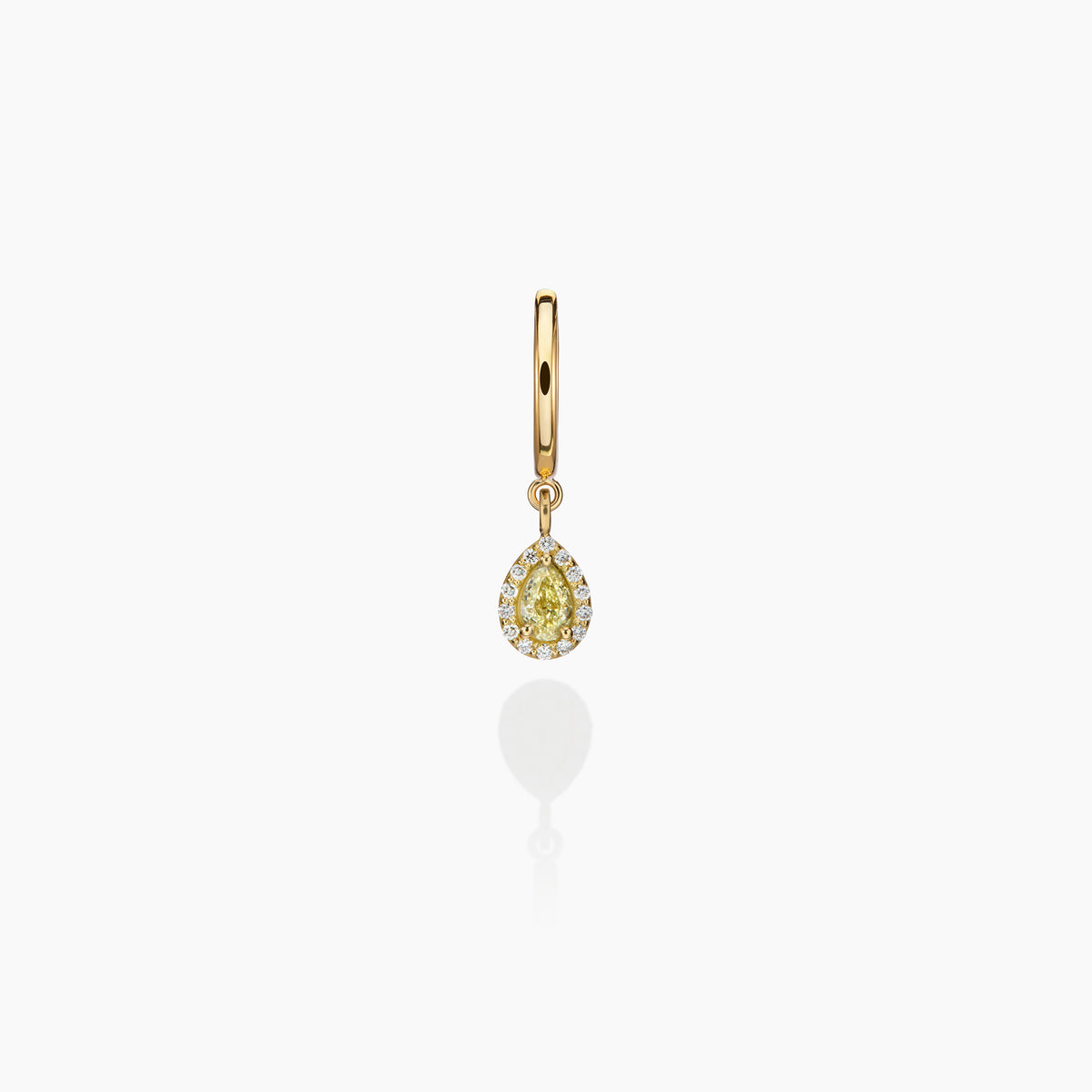 Single Fancy Yellow Drop Earring